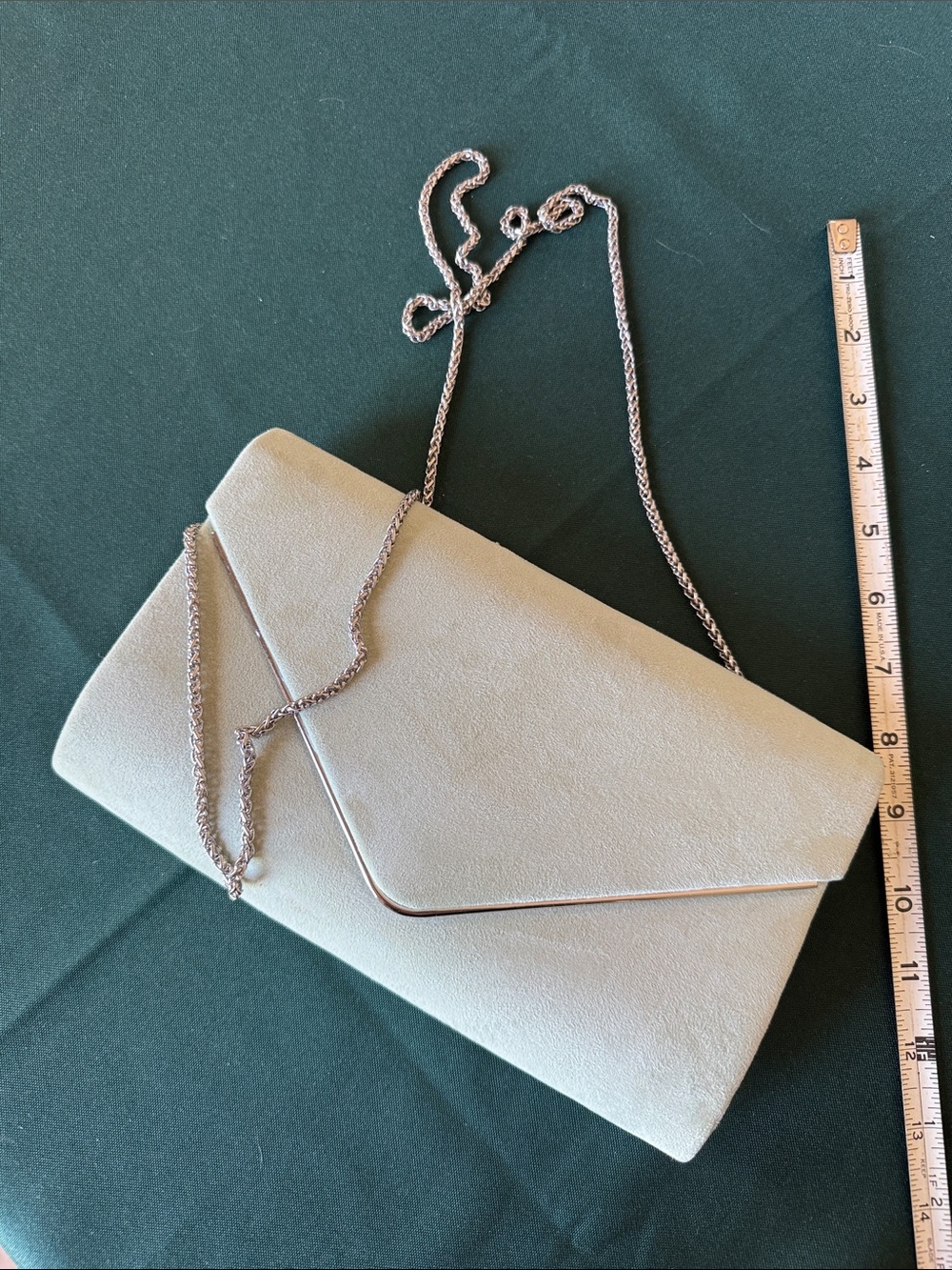 Faux suede Mint Evening Bag